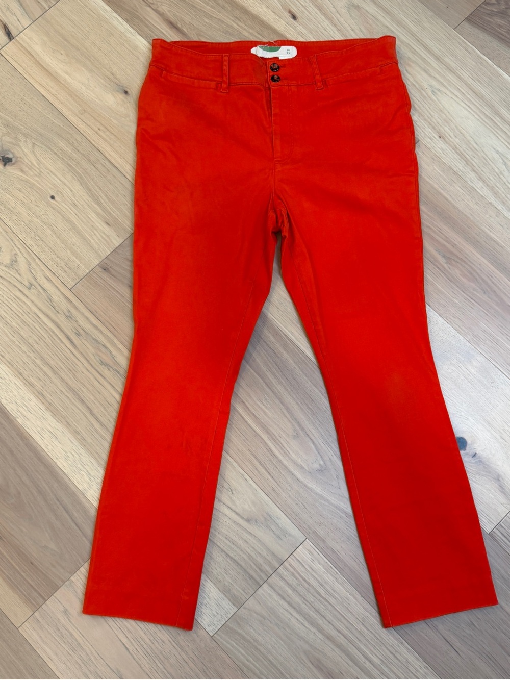 Anthropologie Straight-Leg Jeans in Bright Red-Orange